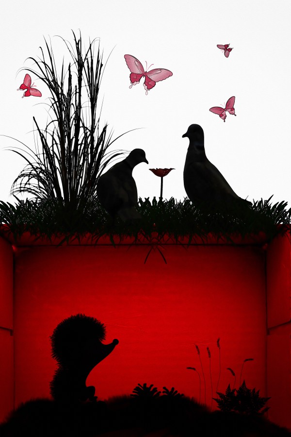 two pigeons on the roof by Dagmar Marina